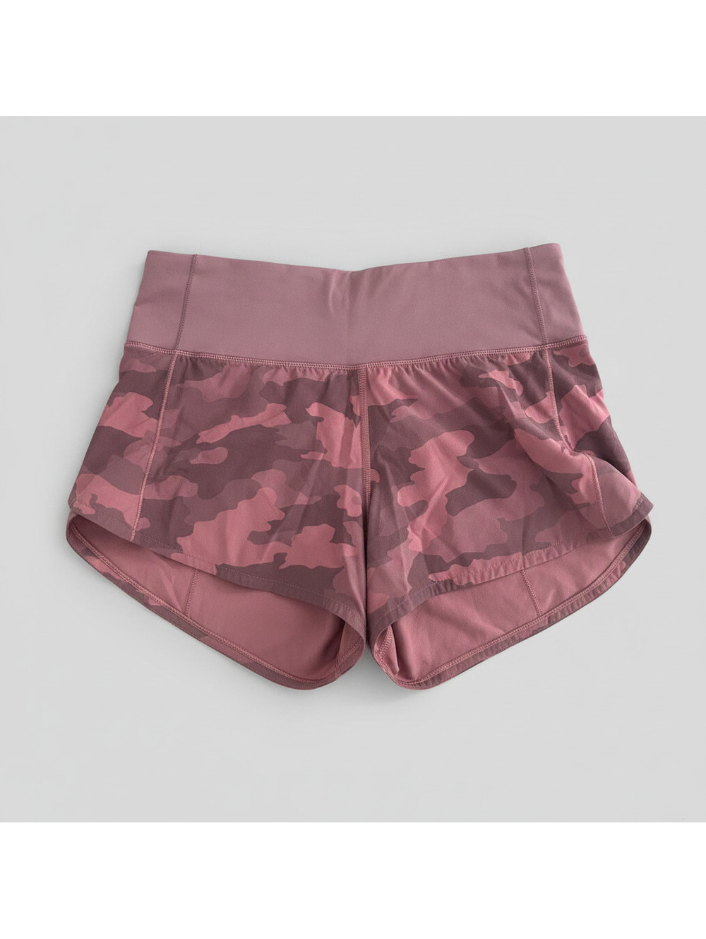 Lululemon Speed Up Short Tall 4 Pink Camo Running Athletic Lined Pocket